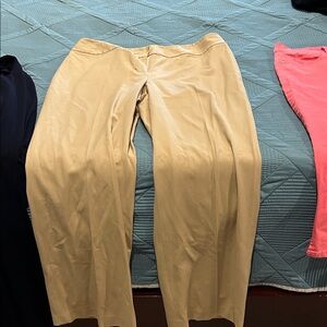 LOFT Beige Wide-Leg Trousers